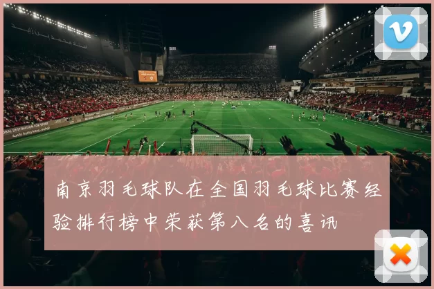 南京羽毛球队在全国羽毛球比赛经验排行榜中荣获第八名的喜讯